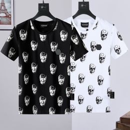 PLEIN BEAR T SHIRT Mens Designer Tshirts Brand Clothing Rhinestone PP Skull Men T-SHIRT ROUND NECK SS SKULL WITH CRYSTALS Hip Hop Tshirt Top Tees 161243