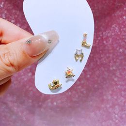 Stud Earrings MIGGA 4pcs Cute Hat Boot Cowgirl Set For Women Girls Gold Color Cubic Zircon Jewelry