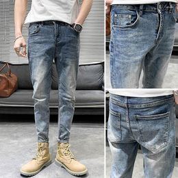 Men's Jeans Korean Men's Leggings Summer Thin Slim Versatile Fashion Casual Pants 2023 Little Show Sell Fried Street Cool