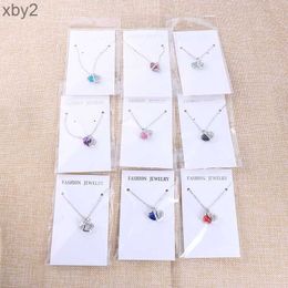 Pendant Necklaces Heart Pendant Necklace for Women Fashion 925 Sterling Silver Chains Charms Jewelry Zircon Crystal Diamond Rhinestone Ladies Love Necklace