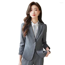 Women's Two Piece Pants Formal Uniform Designs Pantsuits For Women Business Work Wear Suits Spring Summer Professional Ladies Office Blazers