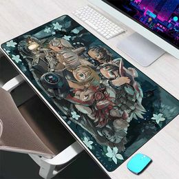 Mouse Pads Wrist Rests Made in Abyss Mouse Pad Large Gaming Accessories Mouse Mat Keyboard Mat Desk Pad XXL Computer Mousepad PC Gamer Laptop Mausepad J230422