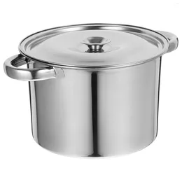 Double Boilers Simmering Pot Covered Stockpot Kitchen Cookware Multipurpose Oil Bucket Soup Boiling Pan Stainless Steel Cooking Household