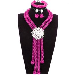 Necklace Earrings Set Dudo Store African Beaded 6 Colors Nigerian Bridal Jewelry For Women 2023 Latest Design Trends Dubai Party