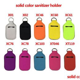 Storage Bags Neoprene 30Ml Bottle Bag Sanitizer Holder Keychain Key Rings Hand Soap Lx09999 Drop Delivery Home Garden Housekee Organi Dh9Qu