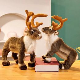 Christmas Decorations Simulation reindeer plush toy moose deer doll standing ornament Christmas decorations kid boyfriend plush toys 231123