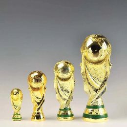 Arts And Crafts European Golden Resin Football Trophy Gift World Soccer Trophies Mascot Home Office Decoration