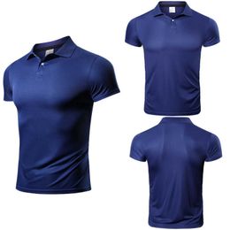 Men's T-Shirts 100 Polyester T Shirt For Men Sportswear Casual Collar Camisetas Sports Top Quick Dry and Lightweight Clothing Men's Tracksuit Z0424