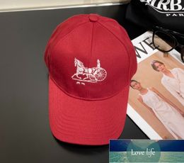 Carriage Embroidery Baseball Cap Female American Peaked Cap Alphabet Embroidery Sun Hat All-Matching Hip Hop Couples' Cap Leisure