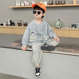 Clothing Sets Boys Vest Sweatshirt Pants Outfits Casual Style Tracksuit Spring Autumn Costumes For Children