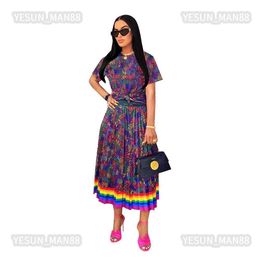 Dresses Woman Designer Luxury Channel Classic Womens ggity Bohemia Dress Female Retro Skirt Ladys Fashion Colorful Africa Sexy Skirt Two P