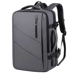 Men's Backpack High-end Large Capacity Travel Bag Trend College Student Backpack Business Solid Colour Leather Film Computer Bag 231115