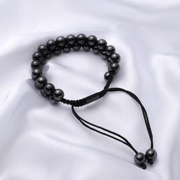 Strand Healthy Black Magnet Couple Bracelet Simple Geometric Beaded Braided For Women Fashion Jewellery Personality Gift Party