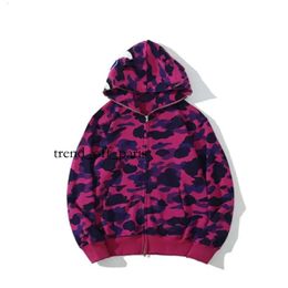 Designer Mens Hoodie Full Zip Up Shark Hoodies Woman Camouflage Jacket Hoody Hooded Sweatshirt Man Womens Sweater Long Sleeve Bapes Tech 429 140