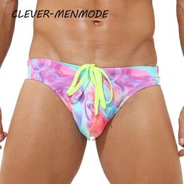 Men S Sexy Low Rise Print Swimming Briefs Awimwear European And American Fashion Bikini Summer Beach Surfing Shorts Beachwear