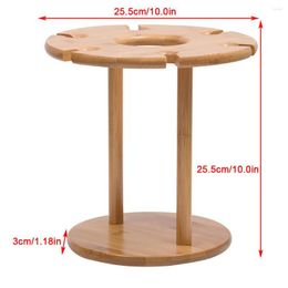 Table Mats Red Wine Bottle Holder Glass Cup Drain Rack Home Kitchen Storage Bamboo Drying Stand