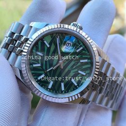 27 Style Watches GMf Factory Mint Turquoise Dial Automatic Cal.3235 Movement Watch Mens 904L Steel New Jubilee Wimbledon Strap 36mm GMF Wristwatches Super Luminous