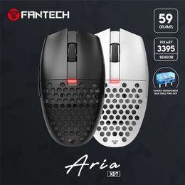 Mice FANTECH ARIA XD7 Gaming Mouse PIXART3395 26000DPI Wired BT Wireless Huano 80 Million TTC Gold Encoder For PC Gamer 231123