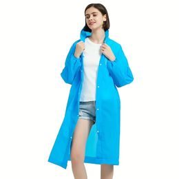 Solid Colour Rain Jacket With Thickened Cloth Long Rain Jacket, Outdoor Labour Protection One-piece Cycling Rain Jacket Rain Poncho