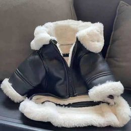 Dog Apparel clothes winter thickened fashion brand fur integrated motorcycle jacket small dog Teddy Bome Schnauzer cat