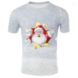 Men's T Shirts Merry Christmas Funny Mens Clothes Anime Galaxy Shirt 3d Printing Womens T-Shirts Street Couple Party Tee Tops