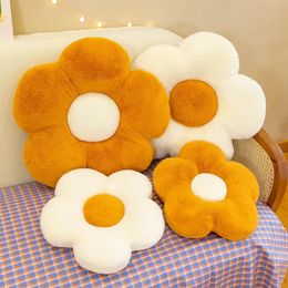 Pillow 1 PCS 3550CM Solid Colour Daisy Flower Seat Cushion Home Bedroom Living Room Decoration Cute Throw Pillow Office Chair Pad 231124