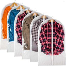 Storage Bags Clothing Dust Cover Transparent Dress Clothes Garment Hanging Organizer Waterproof Dustproof Wardrobe