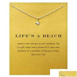 Pendant Necklaces Starfish Ocean Sea Life Necklace With Gift Card Star Pendant Necklaces Fashion Jewellery Drop Delivery Jewellery Necklac Dhqau