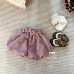 Shorts 2023 Kids Girls Winter Clothes Pumpkin Fashion Autumn Cute Sweet Solid Colour Lantern Soft Casual All-Match Loose