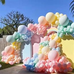 Party Decoration 189Pcs Pastel Macaron Balloon Garland Arch Kit Assorted Rainbow Colours Ballon For Birthday Wedding Baby Shower Party Supplies129 230422