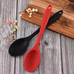 Spoons Home Use Large Silicone Long Handle Spoon High Grade Mixing Ladle Cooking Kitchen Soup Tableware Dining & Bar