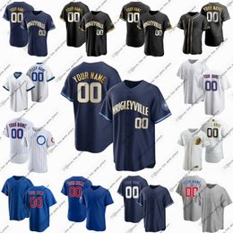 new Custom 23 Ryne Sandberg Baseball Jerseys Ian Happ Ernie Banks Seiya Suzuki Trey Mancini Andre Dawson Adbert Alzolay Brad Boxberger Fulmer Hughes Blue Gold