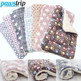 kennels pens Flannel Thickened Dog Bed Mat Soft Pet Sleeping for Small Medium Large Dogs Cats Winter Warm Blanket Supplies 231124