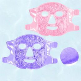 Face Care Devices Reusable Ice Gel Full Mask Cold Therapy Cooling Eye For Headache Fatigue Relieve Sleep Aid Skin Beauty Device 231123