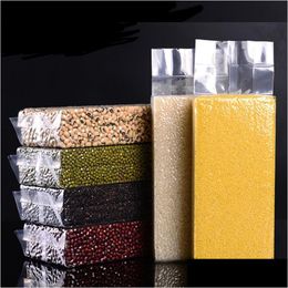 Storage Bags Many Size Transparent Plastic Rice Grain Packaging Food Grade Vacuum Bag Large Pouch Kitchen Pocket Organzier Lx2803 Dr Dh73P