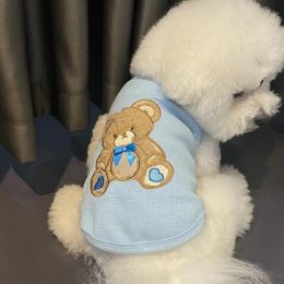 Dog Clothing Supplies luxury designer Small Dog Clothes Summer Thin Breathable Pure Cotton Pet Tank Top Teddy Cat Bomei Fighting Dog