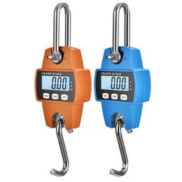 Household Scales 300kg Digital Hanging Scale Portable Heavy Duty Crane Scale Stainless Steel Hook Scale LCD Loop Weight Balance Luggage Scale 230422