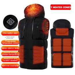 Men's Vests Winter Heating Vest Men Women Warm Heated Smart Jacket Graphene Heat Thermal Clothing Hoodied Plus Size M-7XL P8178