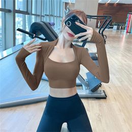 Active Shirts Sexy Shockproof Long Sleeve Fitness Shirt Top Women Slim Running Sports T-Shirt Quick Dry Breathable Clothing