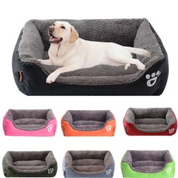 kennels pens Plus Size Bed with Machine Washable Warm Cosy Large Dog House Soft Fleece Nest Baskets Mat Blanket Waterproof Kennel 231124