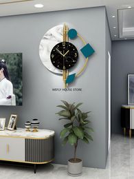 Wall Clocks Nordic Light Luxury Clock Sitting Room Modern Simple Household Fashion Creative Atmosphere Hanging