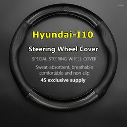 Steering Wheel Covers No Smell Thin For I10 Cover Genuine Leather Carbon Fibre 2010 2011 2012