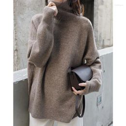 Women's Sweaters 2023 Turtleneck Cashmere Sweater Women Thickened Loose Hedging Lazy Knit Base