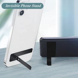 Creative Mini Foldable Metal Desk Stand Portable Mobile Phone Accessories Kickstand Thin Invisible Folding Phone Holder Bracket