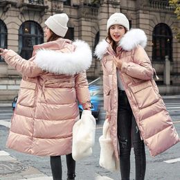 Women's Down Parka Winter Jacket Women Clothes Vintage Warm Coat Female Cotton Thick Long Parkas Oversized Standard Collar