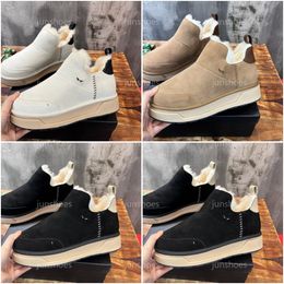 Malibu Boots AM Women Snow boots luxury designer suede Fur Platform Boots fashion Men Retro bone Shoes Ankle Boots Size 35-45