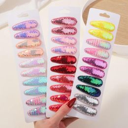 Hair Accessories Barrettes Fashion Headwear Sequins Kids Clips For Hairpins 10Pcs/Set Gradient Metal Girl Handmade