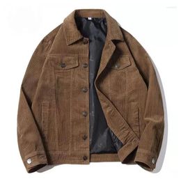 Men's Jackets Plus Size 2023 Spring Autumn Fashion Casual Corduroy Vintage Loose Outwear Coats For Male Tops