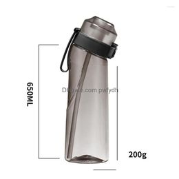 Water Bottles 650Ml Bottle With St Flavored Outdoor Sport Drinking Scent Up Cups A Taste Pods 0 Sugar Flavour Drop Delivery Home Gar Dhf7L