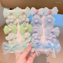 Hair Accessories Girls Sets Bow Hairpin For Fashion Cute Floral 5pairs Clips